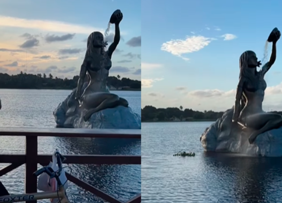 Escultura "Banho de Iracema" na Lagoa da Messejana é reativada