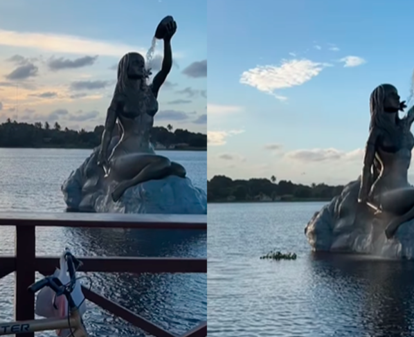 Escultura "Banho de Iracema" na Lagoa da Messejana é reativada