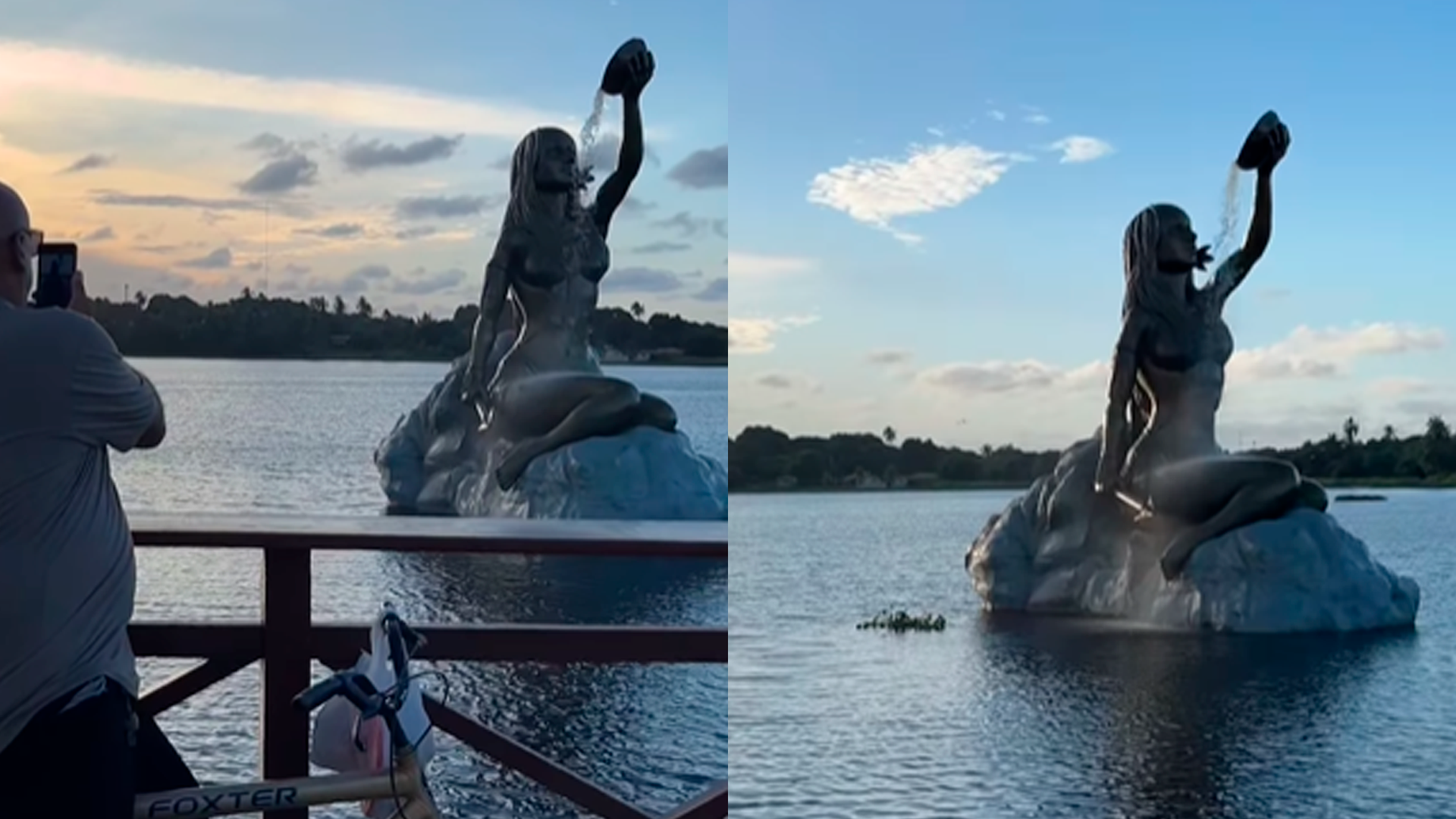 Escultura "Banho de Iracema" na Lagoa da Messejana é reativada