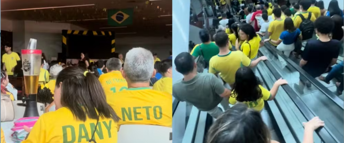Shopping em Fortaleza fica sem luz durante jogo do Brasil