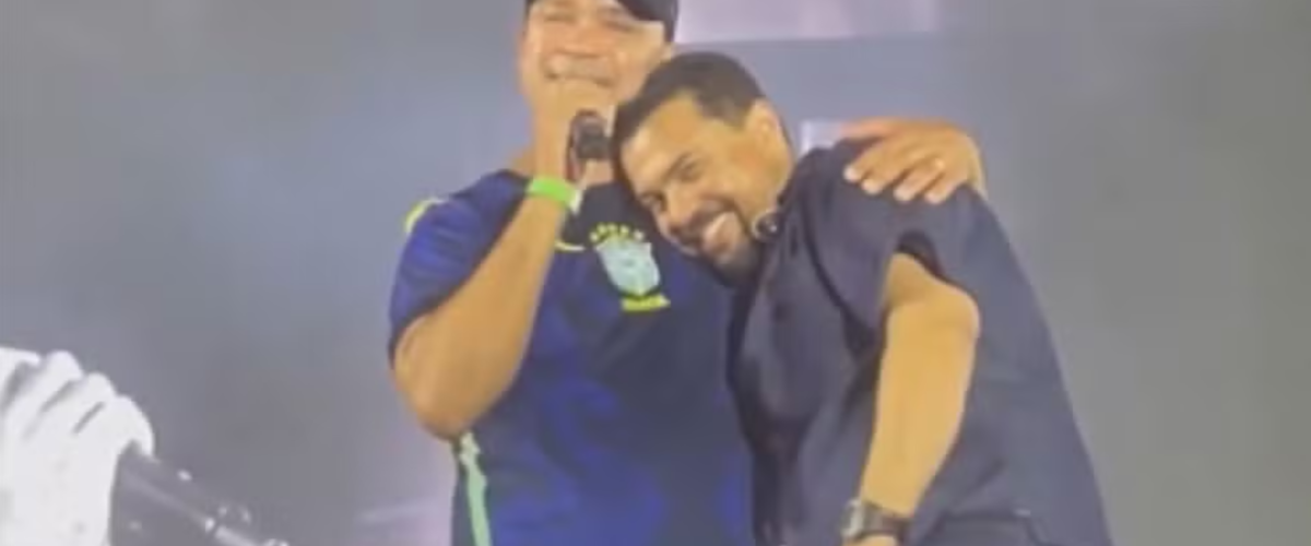 Xand Avião reencontra Riquelme em show e emociona fãs