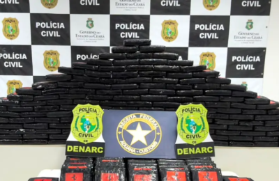 Polícia apreende 264 kg de maconha em potes de açaí em Fortaleza