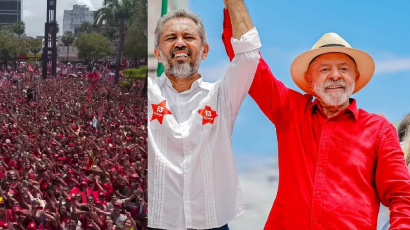 Lula caminha com Elmano no Centro e fala de 6×1 e bets