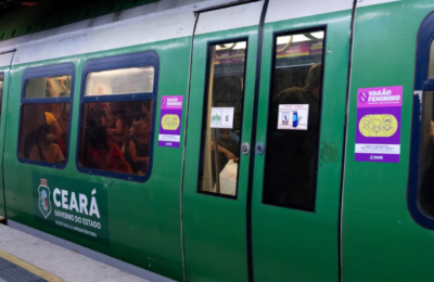 Homem desrespeita vagão feminino no metrô de Fortaleza