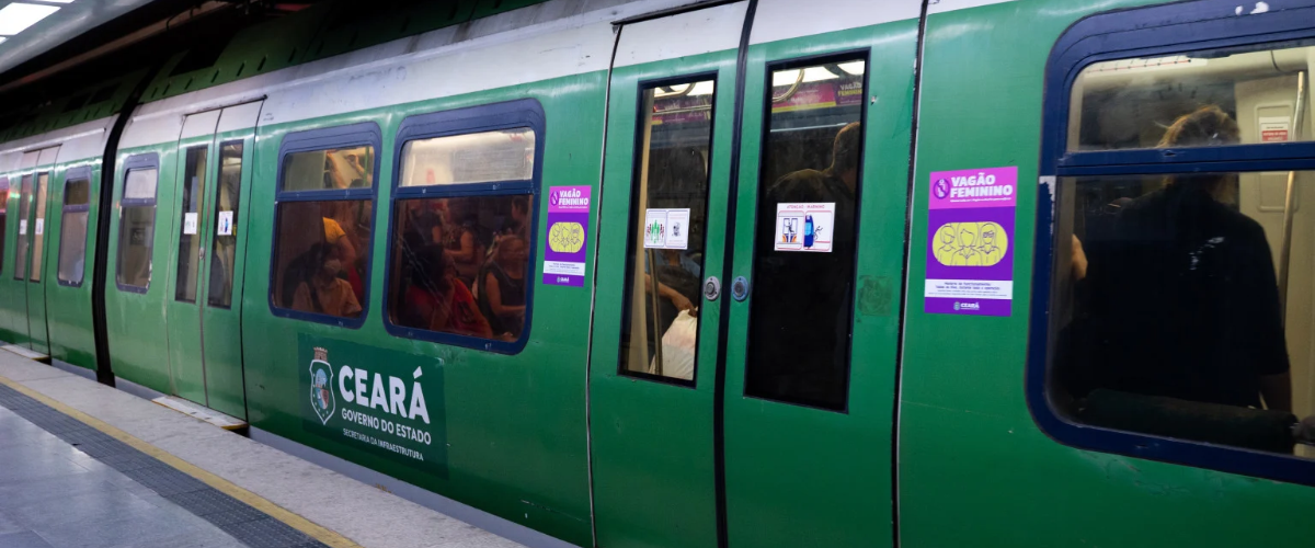 Homem desrespeita vagão feminino no metrô de Fortaleza