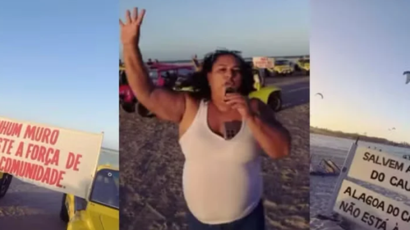 Muro na Lagoa do Cauípe é embargado após denúncias