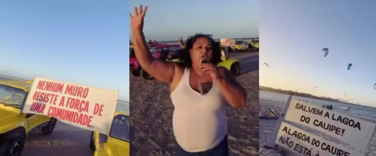 Muro na Lagoa do Cauípe é embargado após denúncias
